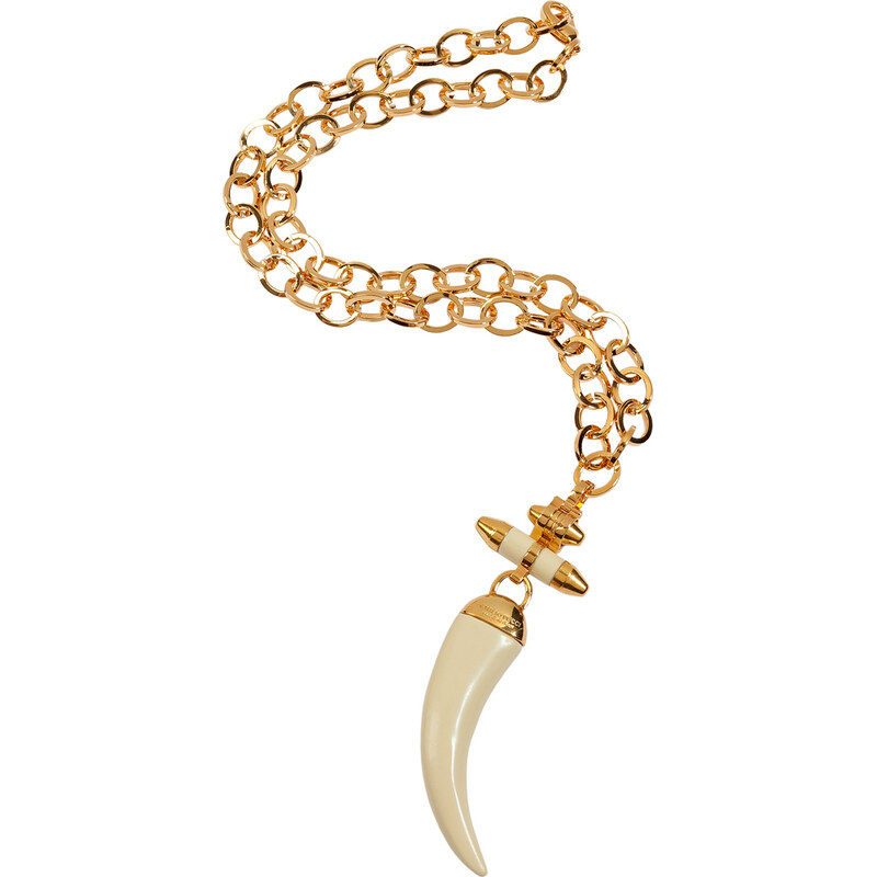 Emilio Pucci Gold-Toned Galalite Pendant Necklace