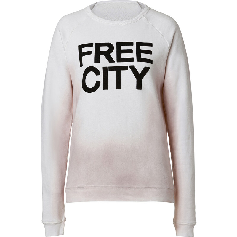 Free City Cotton Printed Sweatshirt in Rock