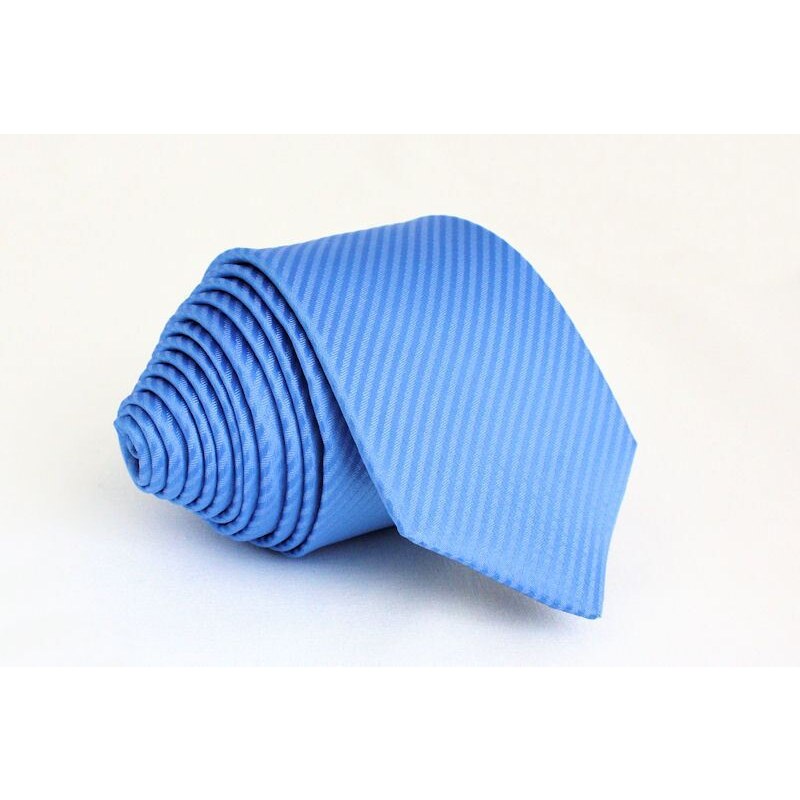 Šperky LAFIRA Style Pánská světle modrá slim kravata s pruhy - 6 cm