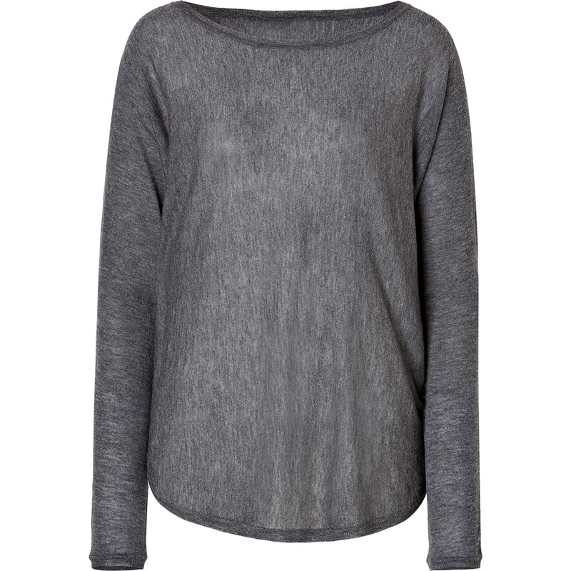 Vince Wool-Cashmere Blend Top in Thunder