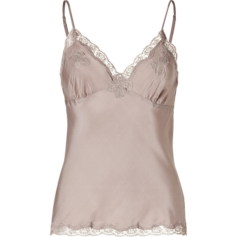 Gold Hawk Silk Classic Camisole in Fawn Taupe