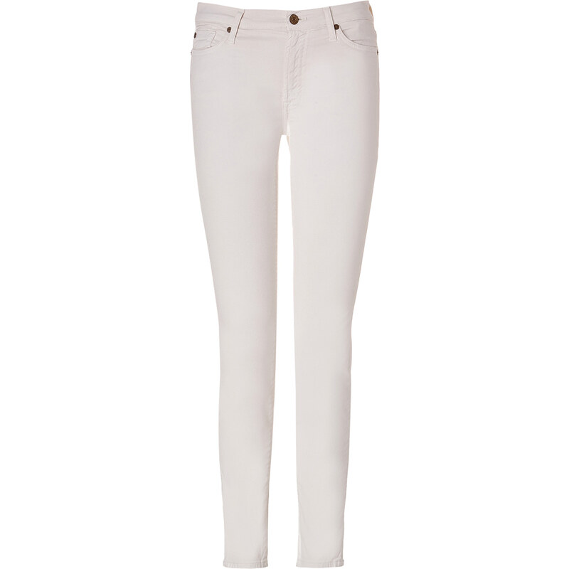 Seven for all Mankind High-Waisted Skinny Jeans in Cream
