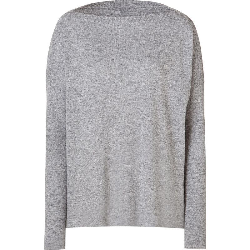Vince Cashmere Pullover in Heather Grey