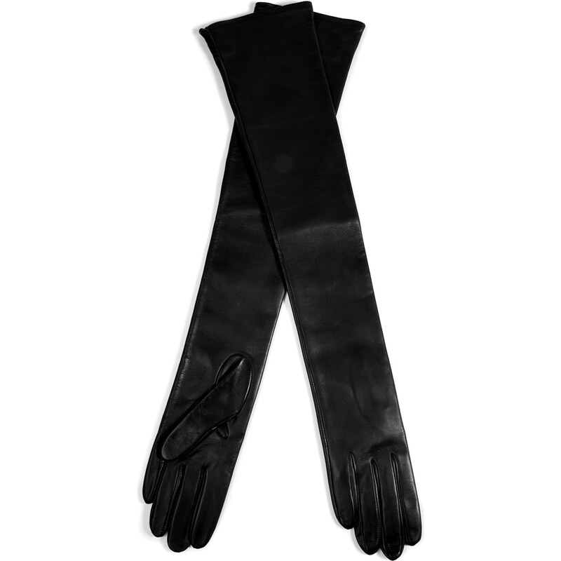 Maison Martin Margiela Leather Gloves in Black