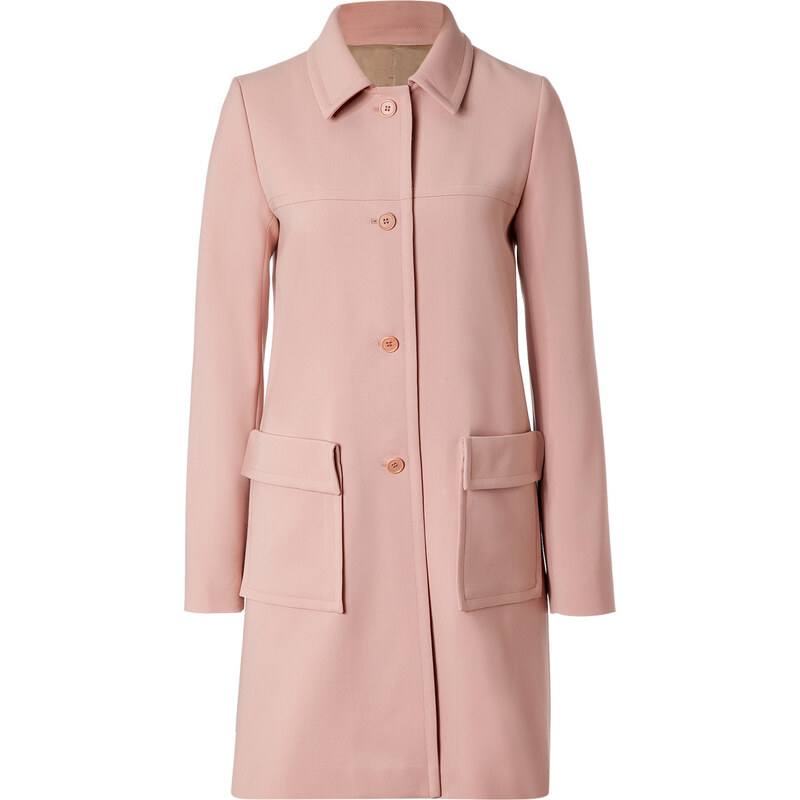 Jil Sander Navy Blush Wool Coat