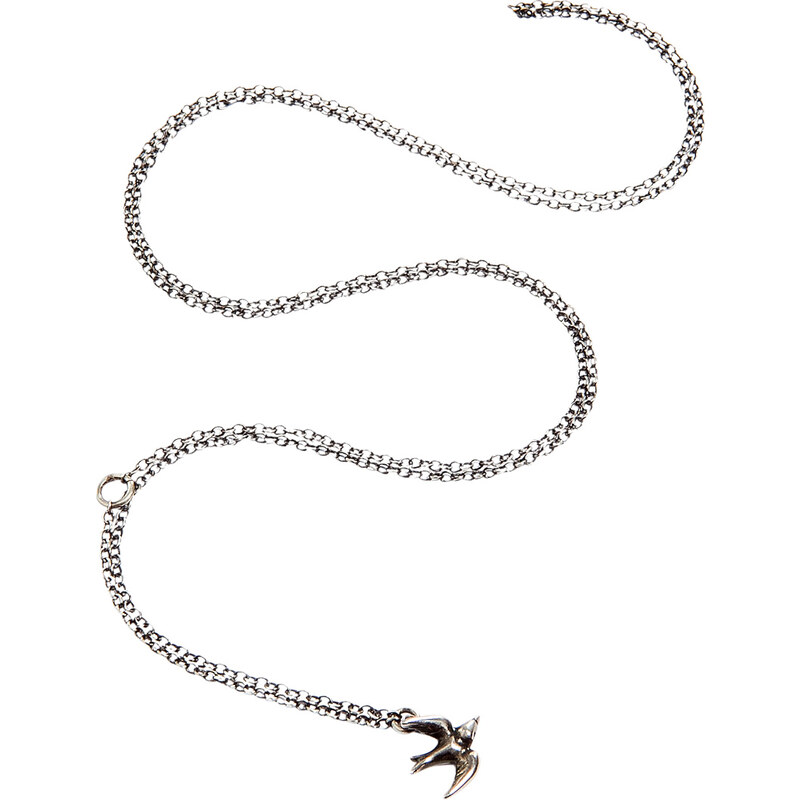 Werkstatt München Silver Mini Swallow Chain Necklace