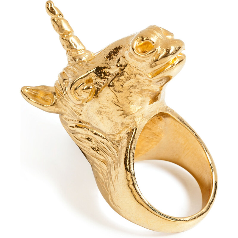 Leivankash Gold-Plated Unicorn Ring