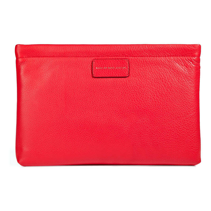 Marc by Marc Jacobs Leather Large Clutch in Apple Red