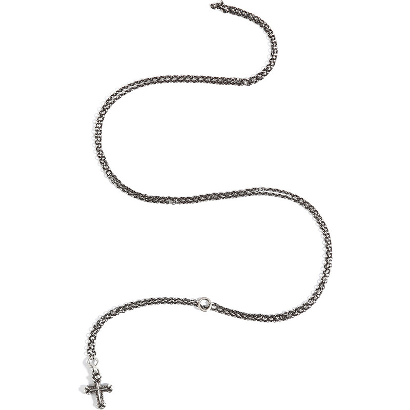 Werkstatt München Silver Mini Cross Chain Necklace