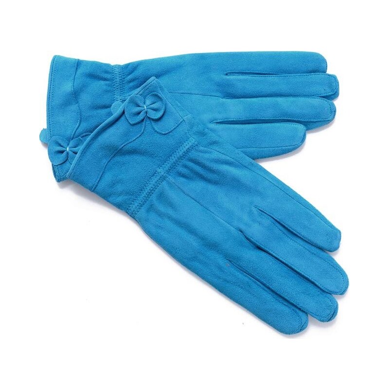 VEROSTILO Dámské modré semišové rukavice FINLAND (r17eM)