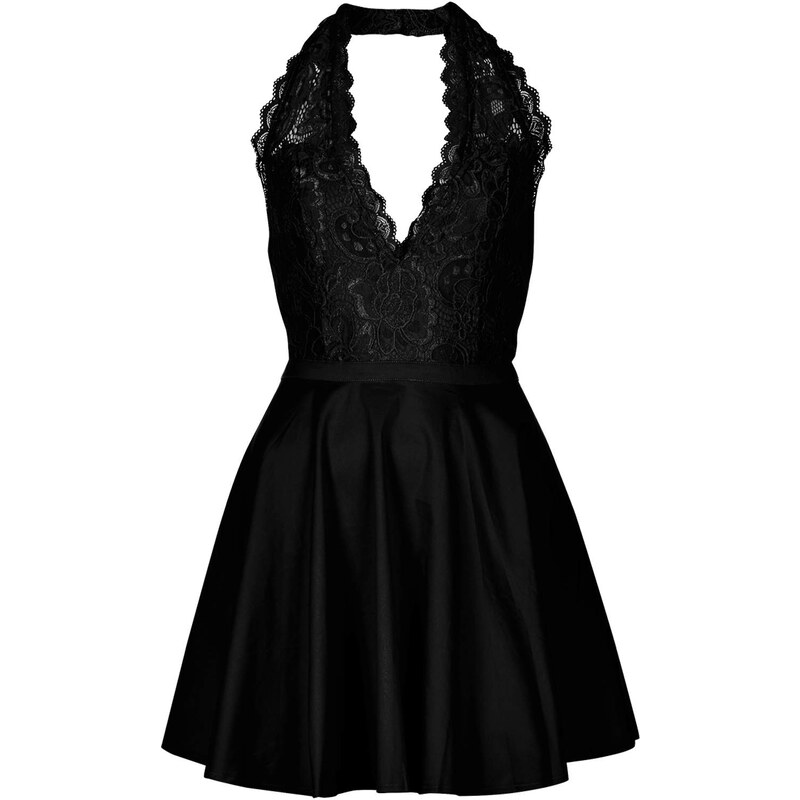Topshop **Lace Plunge Neck Prom Dress by Rare