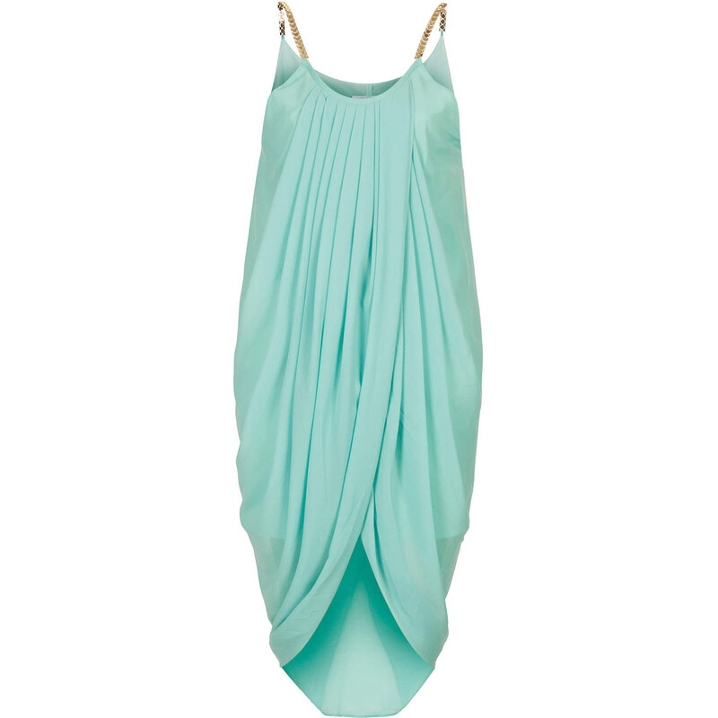 Topshop **Anja Drape Dress with Chain Straps by Jovonna
