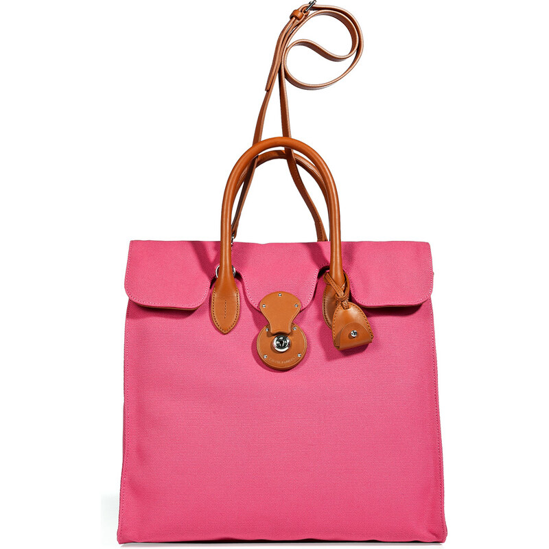 Ralph Lauren Collection Hot Pink Canvas Ricky Tote