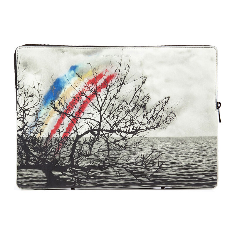 Mary Katrantzou Printed Leather Pouch in Caven