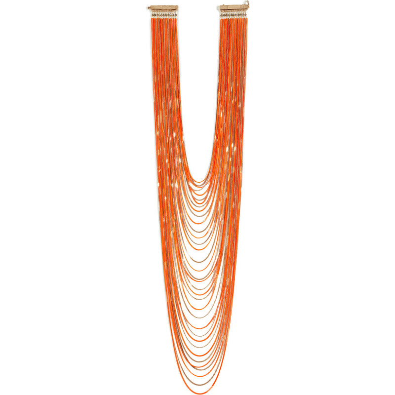 Rosantica Millefili Necklace with Fluo Orange Chains