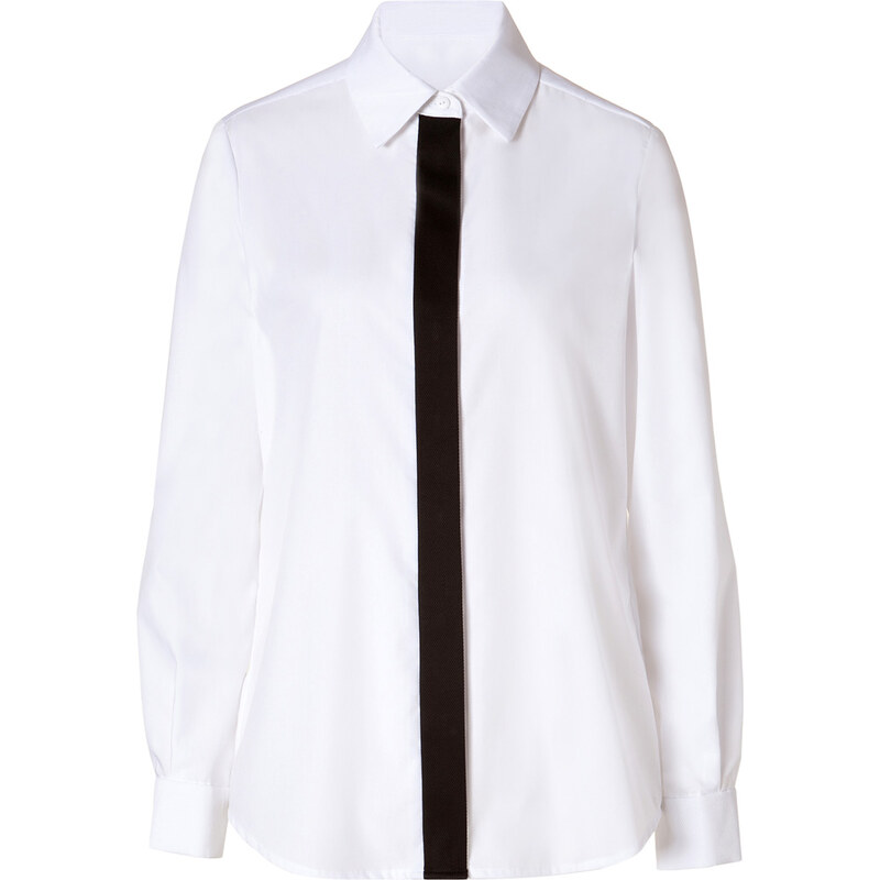 Preen Line Cotton Smithfield Shirt in White/Black