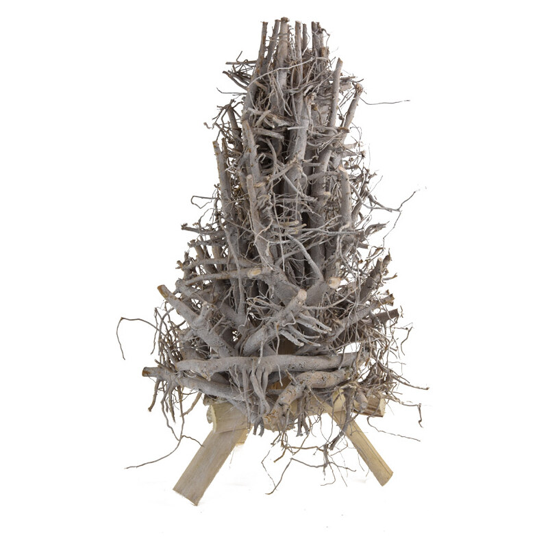 Bílý stromeček z kořene - 28x50cm