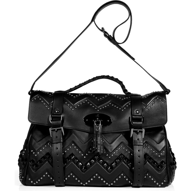 Mulberry Black Smooth Touch Leather Oversized Zigzag Bag