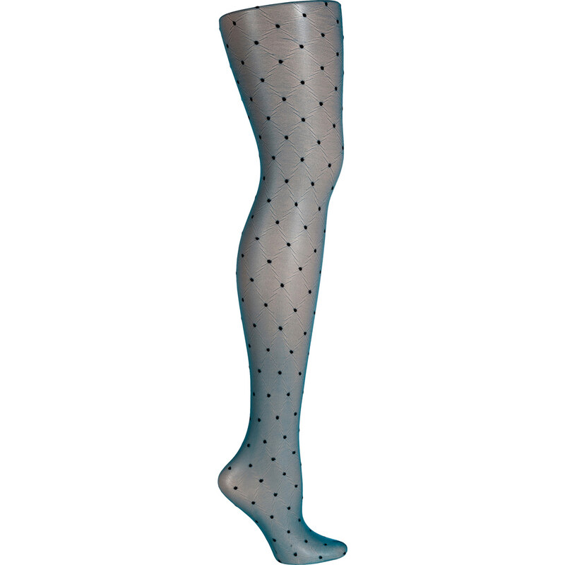 Fogal Petrol/Black Dotted Classy Stockings