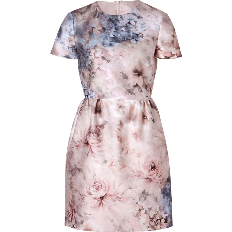Valentino Cotton-Silk Flower Printed Dress