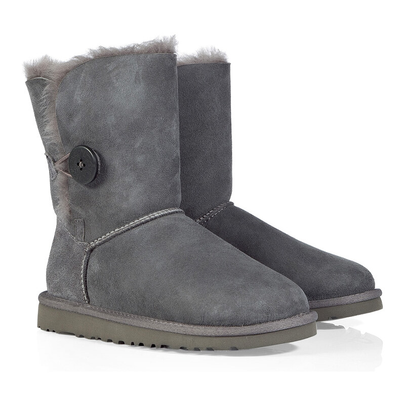 UGG Australia Suede Bailey Button Boots in Grey