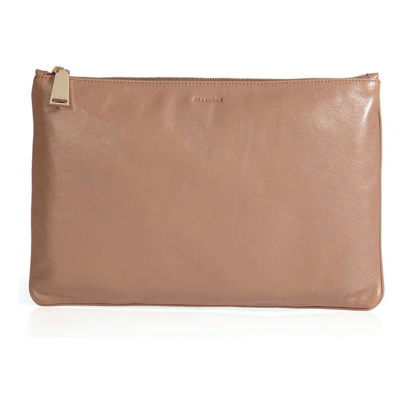 Jil Sander Leather Pouch in Sand