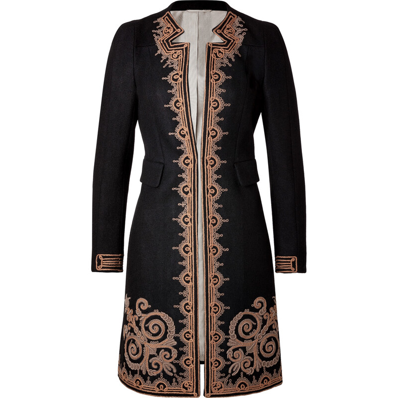 Etro Wool-Cotton Blend Embroidered Coat