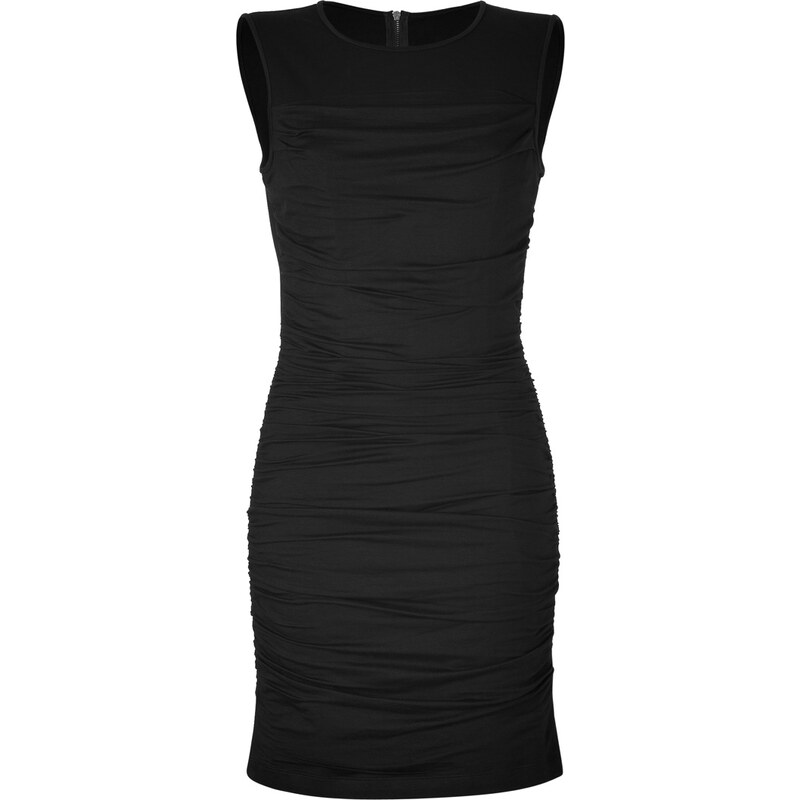 DKNY Black Ruched Dress