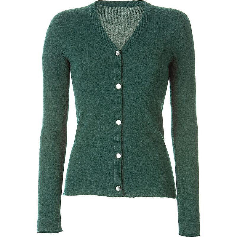 Lucien Pellat-Finet Cashmere V-Neck Cardigan in Holly