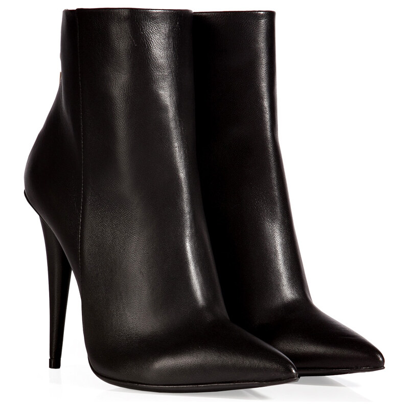 Giuseppe Zanotti Leather Pointed Toe Ankle Boots in Black