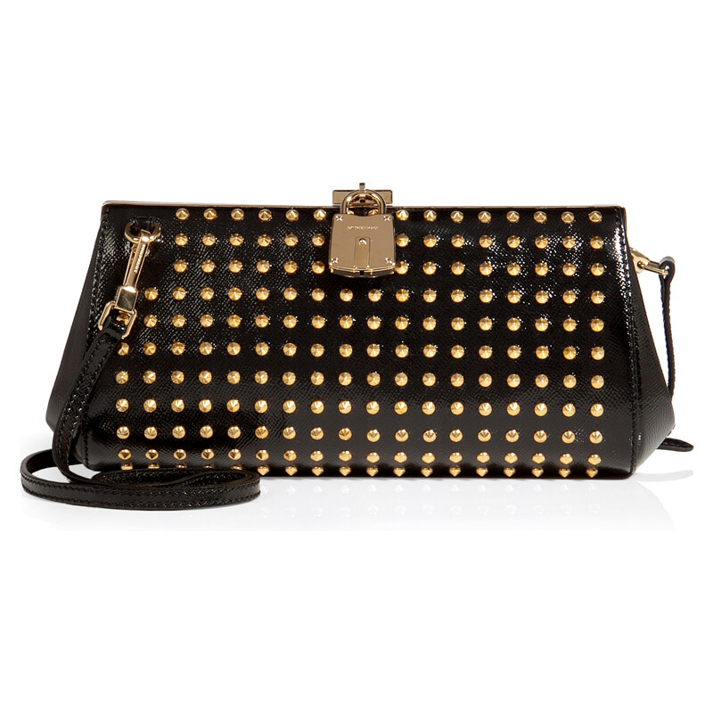 Burberry London Studded Leather Clutch in Black