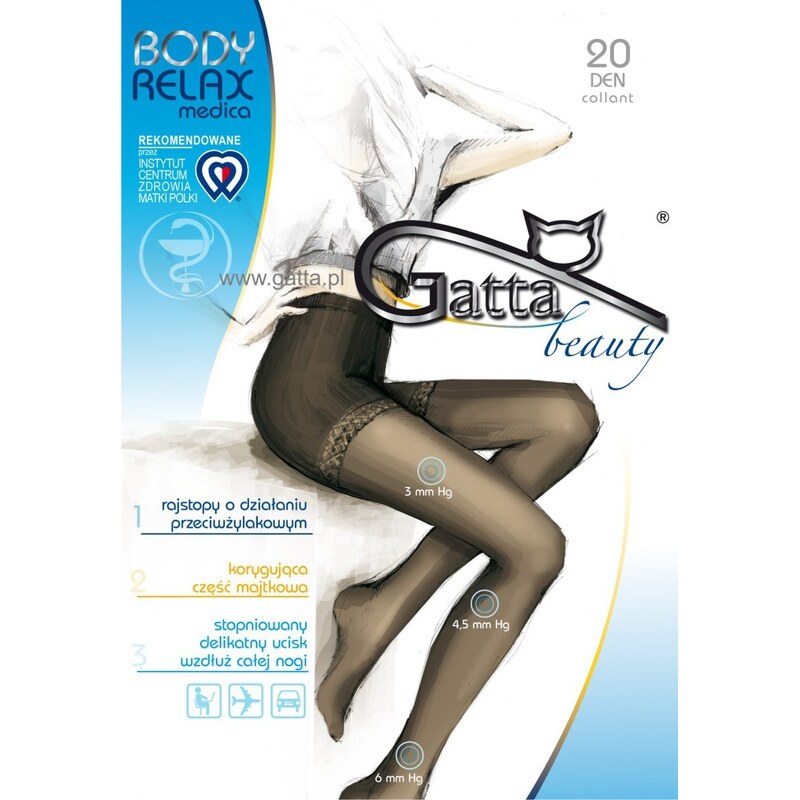 BODY RELAXMEDICA - Dámské punčochové kalhoty, 20 DEN - GATTA