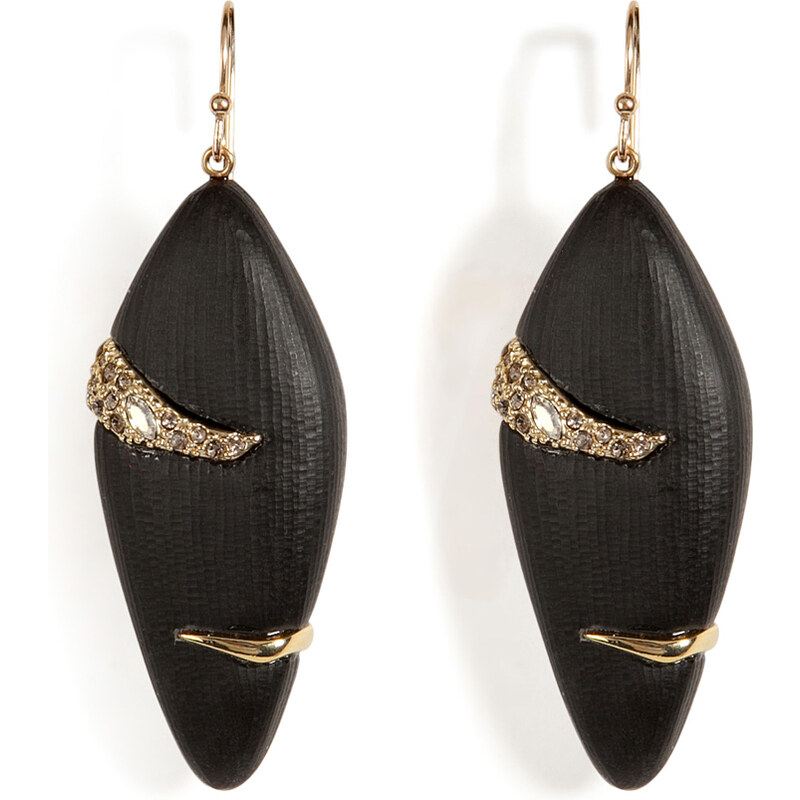 Alexis Bittar Durban Small Stripe Earring in Black