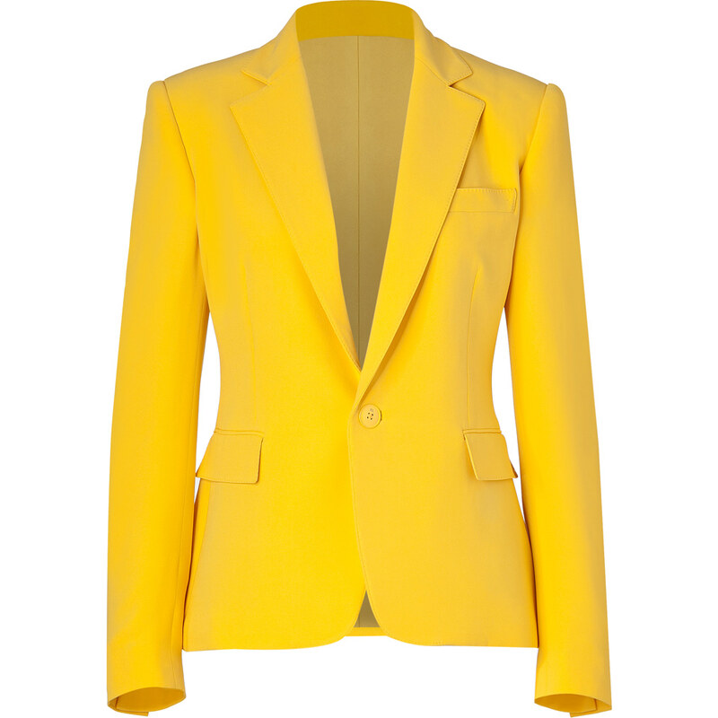 Ralph Lauren Collection Yellow Silk Cady Keaton Blazer