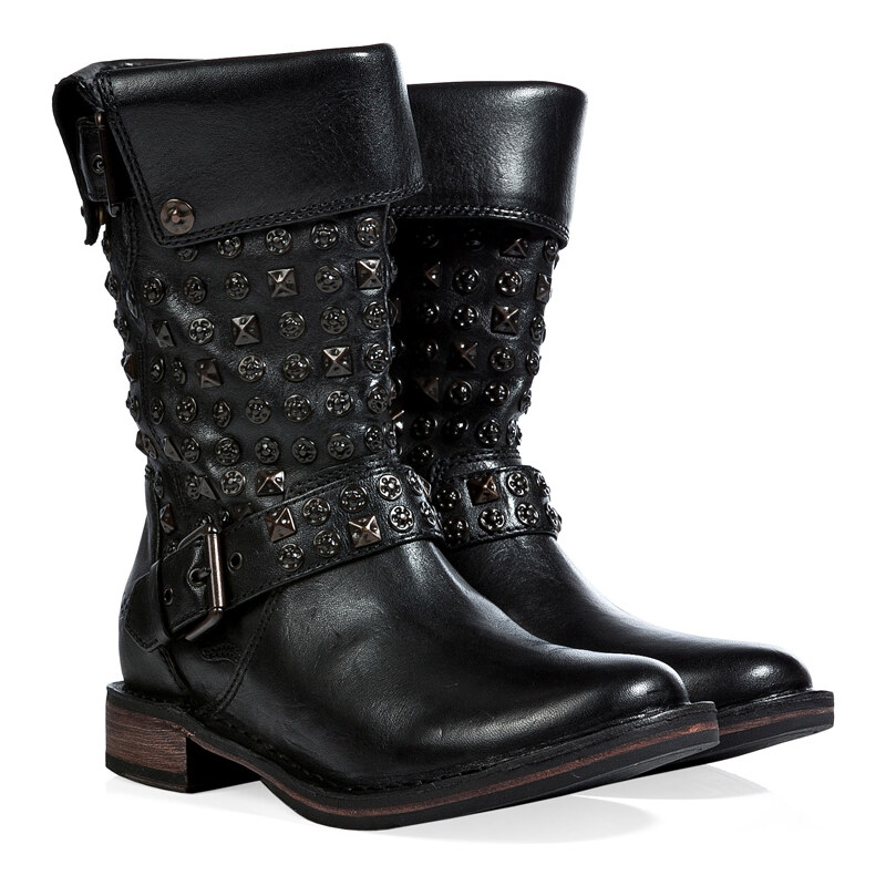 UGG Australia Leather Conor Studded Boots in Black