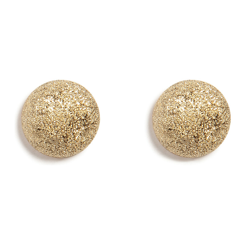 Carolina Bucci 18K Gold Sparkly Half-Ball Earring