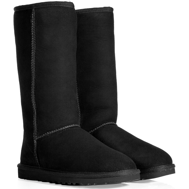 UGG Australia Leather Classic Tall Boots in Black