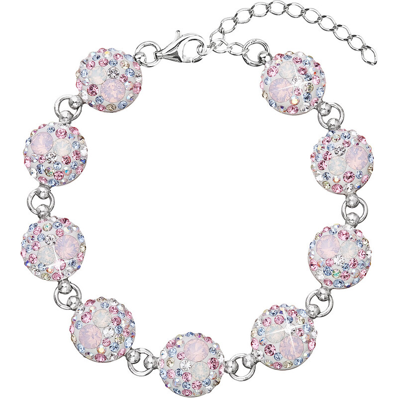 Stříbrný náramek se Swarovski krystaly 33048.3 magic rose