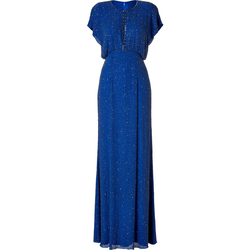 Jenny Packham Silk Sequined Gown in Montera