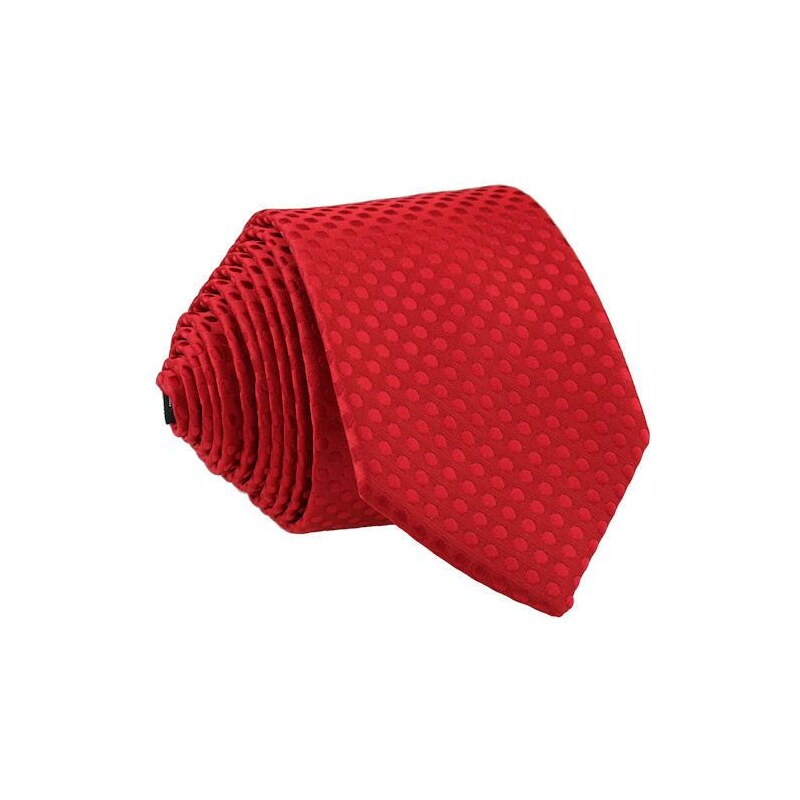 Šperky LAFIRA Style Pánská červená slim kravata se vzorem - 6 cm