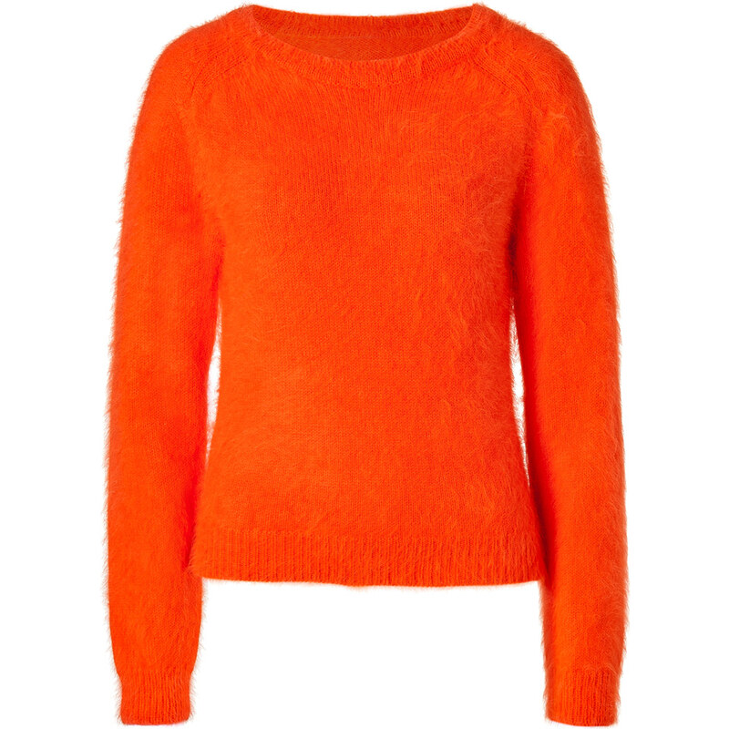 J.W. Anderson Angora Blend Raglan Sleeve Pullover in Orange
