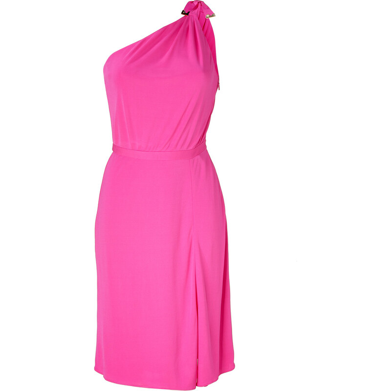 Versace Fuchsia One-Shoulder Dress