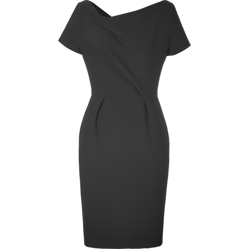 Tara Jarmon Wool Asymmetrical Dress in Black