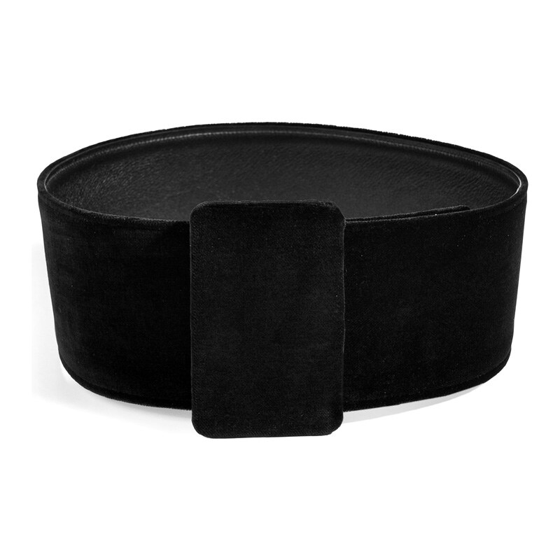 Jil Sander Velvet Belt in Black