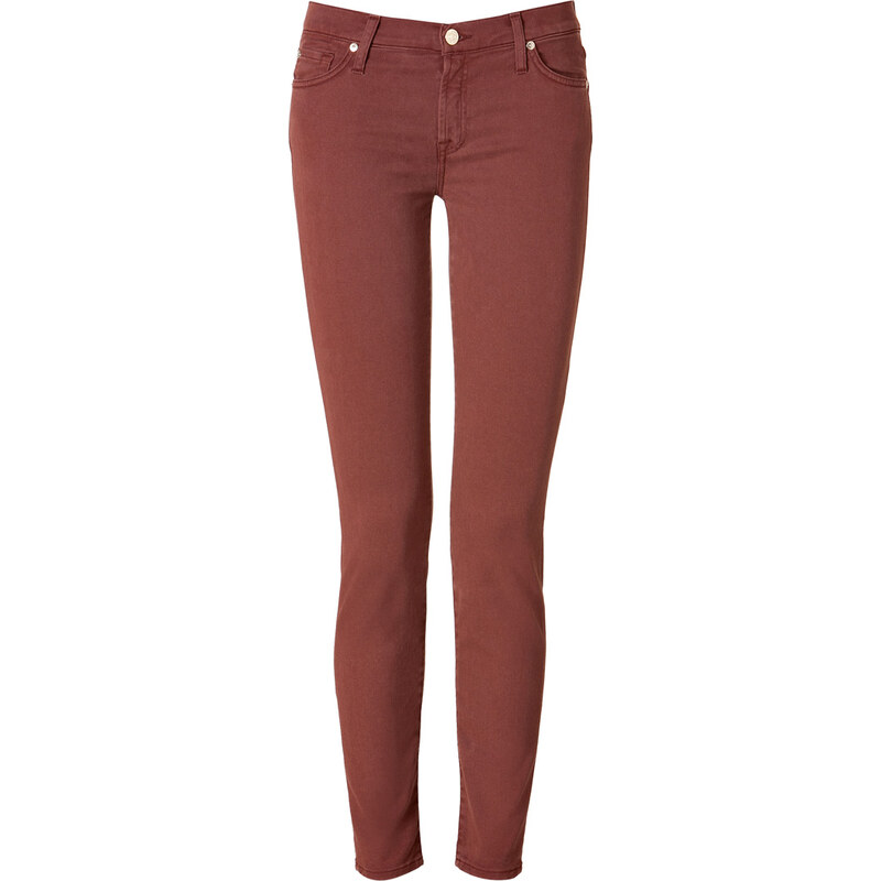 Seven for all Mankind The Skinny Clean Winter Drill Jeans in Rum Raisin