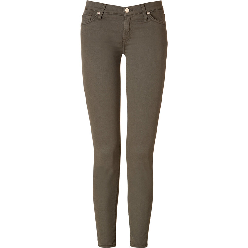 Seven for all Mankind The Skinny Clean Winter Drill Jeans in Olive Night