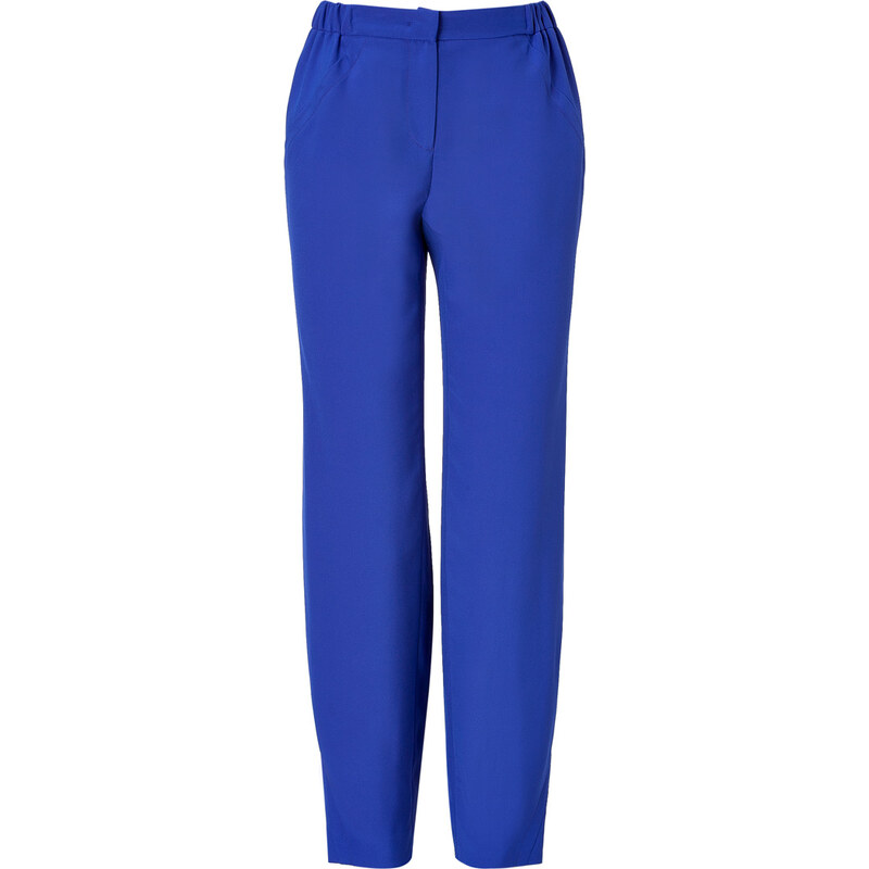 Fendi Viscose-Silk Pants in Electric Blue