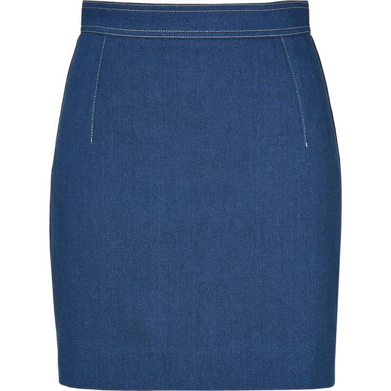 Balmain Blue Denim Skirt