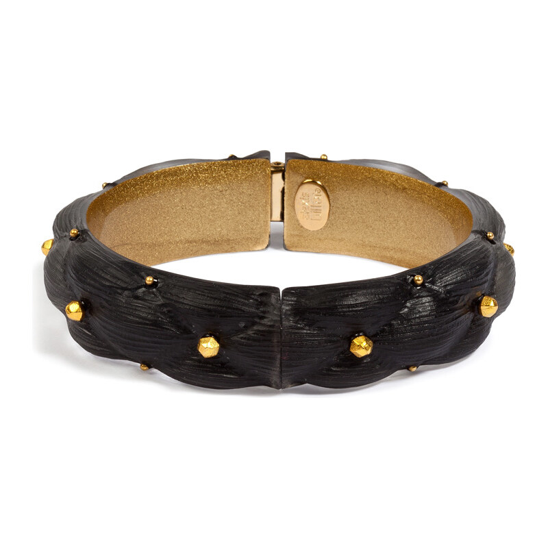 Alexis Bittar Small Quilted Bracelet in Black