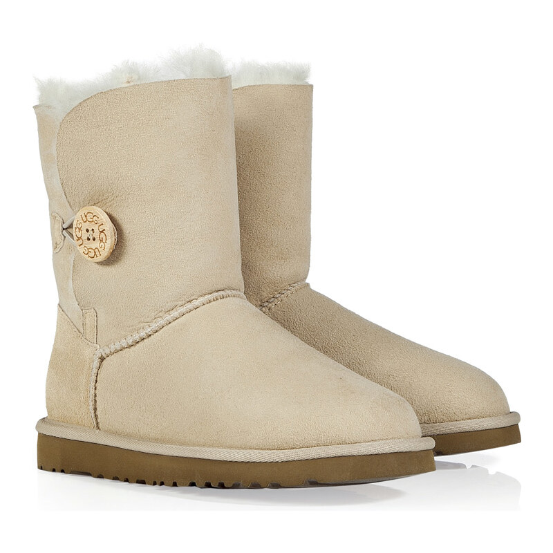 UGG Australia Suede Bailey Button Boots in Sand